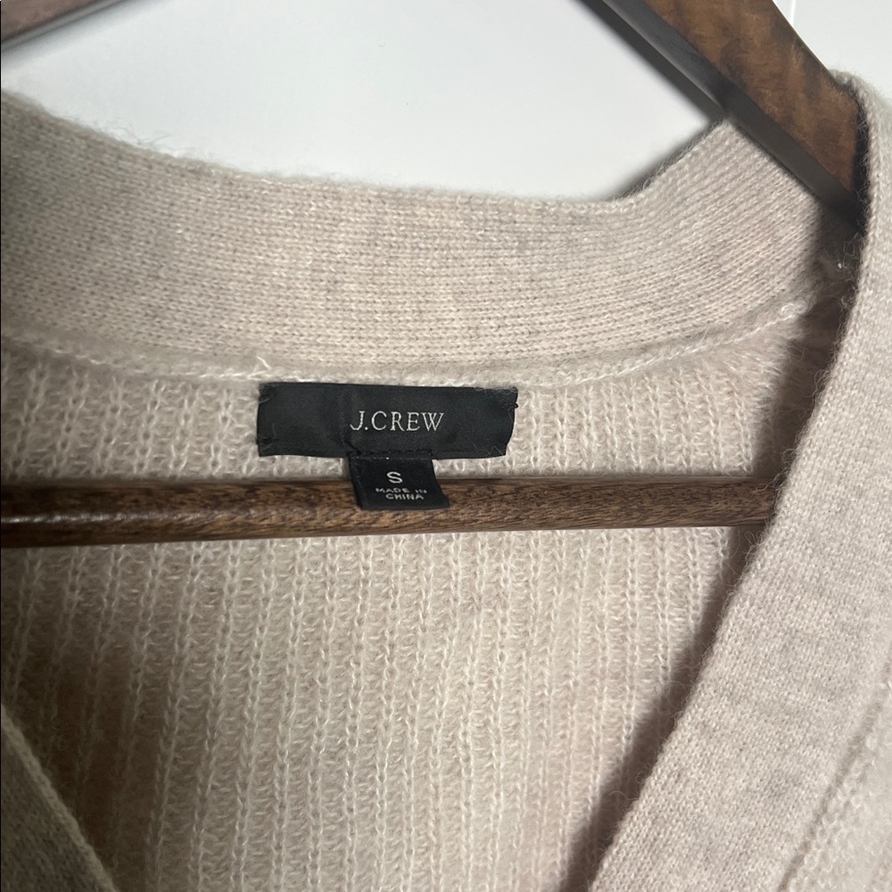J. Crew Light Beige Cardigan Sweater - Picture 2 of 4